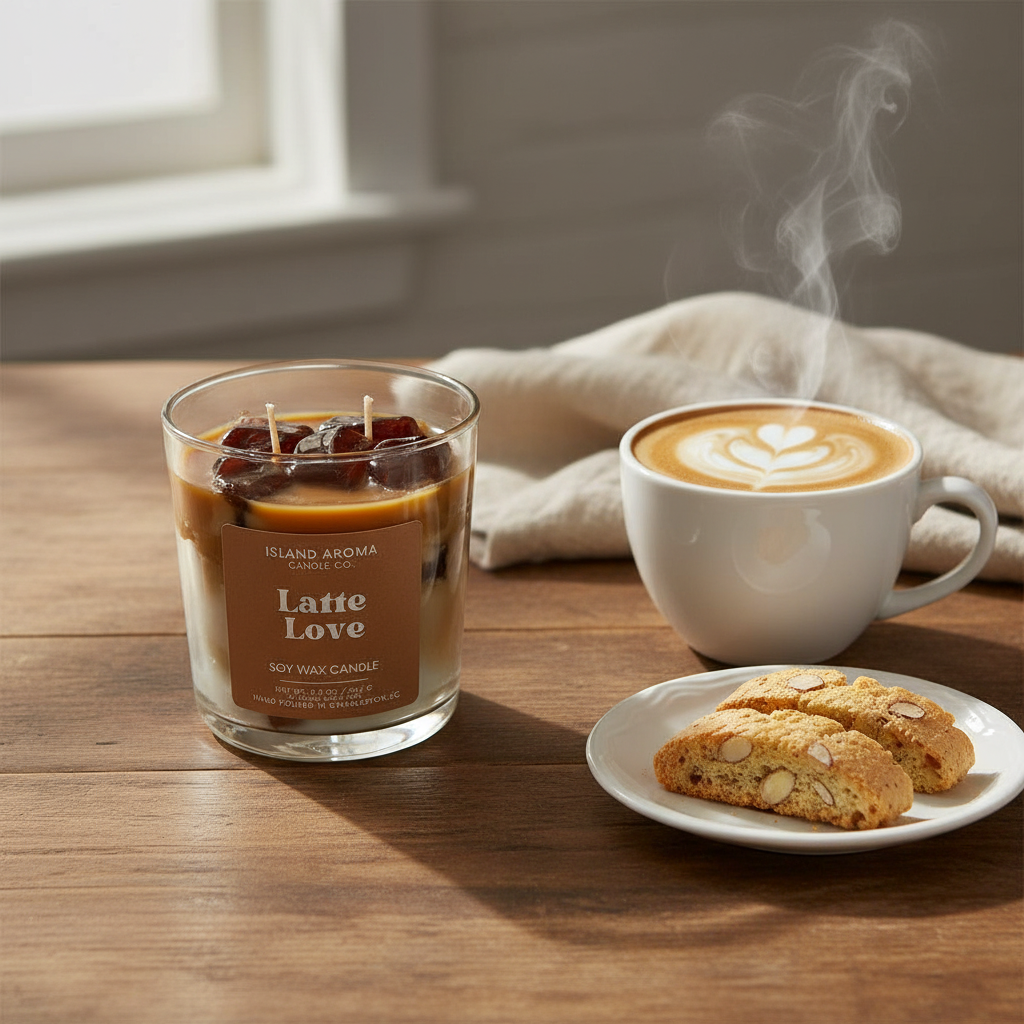 Latte Love Candle